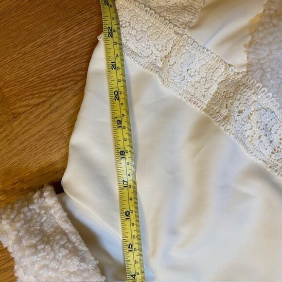 Mindy Maes Market Lace Detail Fleece Womens Small Ivory 1/4 Zip Pullover Sherpa - Picture 10 of 10